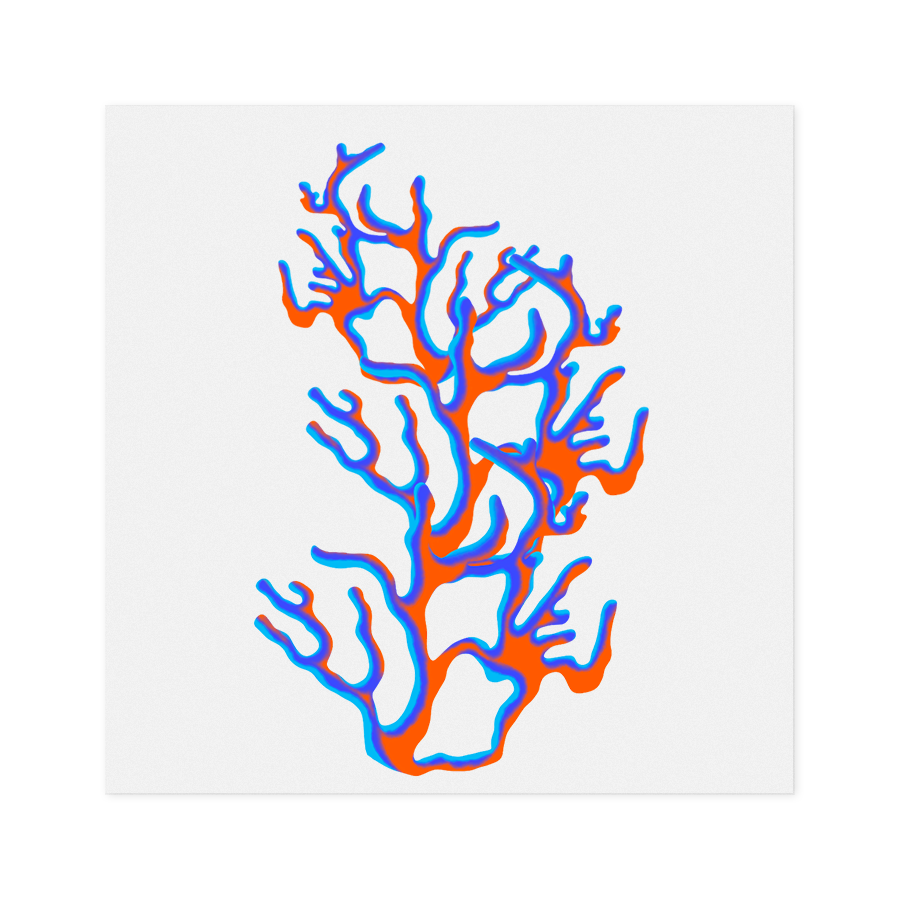 Blue & Orange Coral