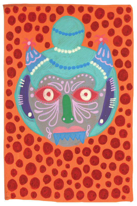 Turquoise Topknot - Drishti Bommai Postcard
