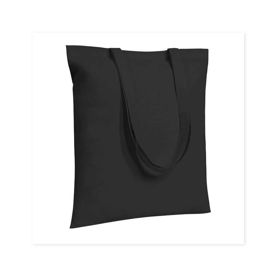 Black Canvas Tote Bag